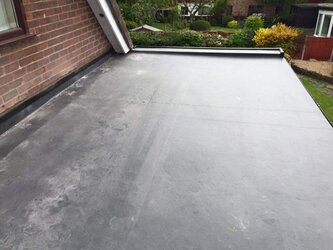 Conservatory flat roof replacement with durable rubber membrane system